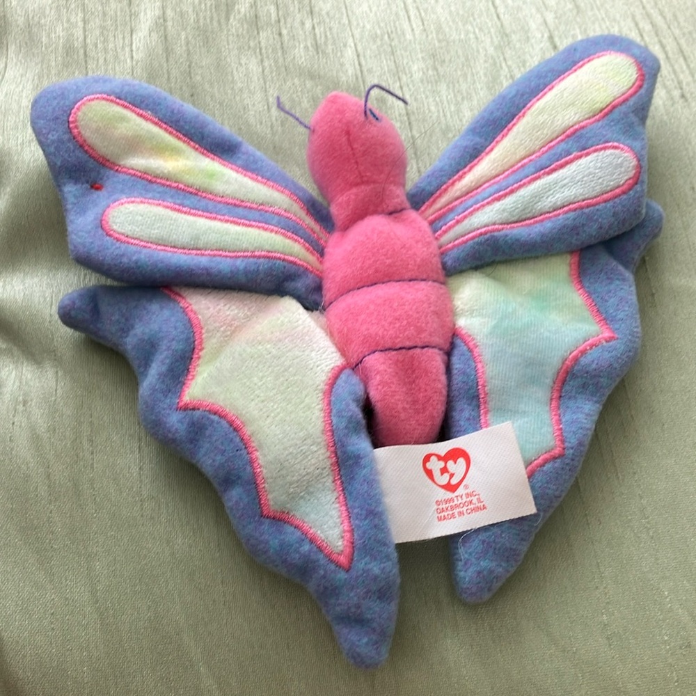 Ty FLITTER BUTTERFLY 2000 Happy Meal Lunch Bag and Teenie Beanie Flitter 1998 - Picture 2 of 11